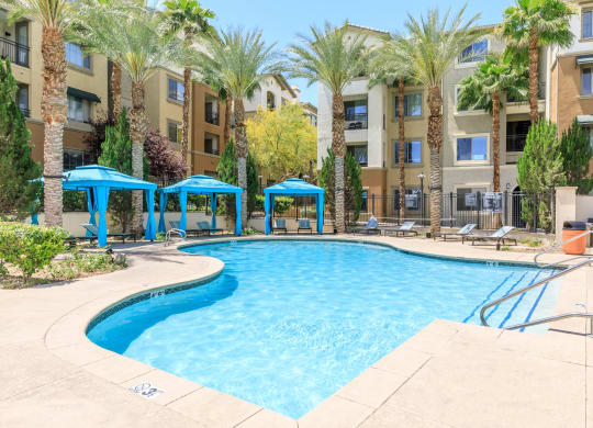 Pool patio and sundeck at Loreto & Palacio by Picerne, Las Vegas, 89149