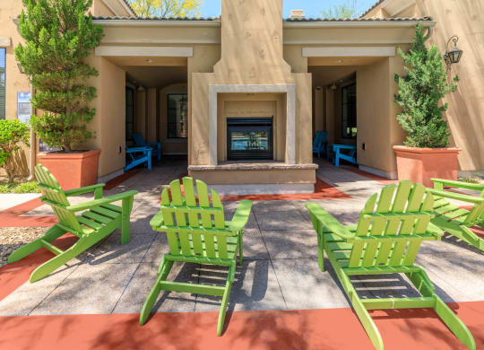 Outdoor seating area at Loreto & Palacio by Picerne, Las Vegas, NV, 89149