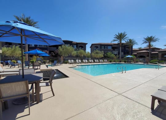 Poolside Sundeck With Relaxing Chairs at The Paramount by Picerne, Nevada, 89123
