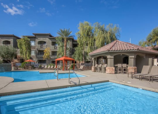 Swimming Pool With Sparkling Water at The Passage Apartments by Picerne, Henderson, Nevada
