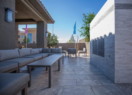 Outdoor Living Spaces at The Passage Apartments by Picerne, Henderson, 89014