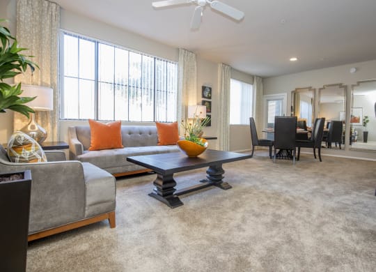 Spacious Living Area at The Passage Apartments by Picerne, Henderson, 89014
