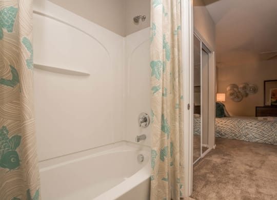 Large Soaking Tub In Bathroom at The Passage Apartments by Picerne, Henderson