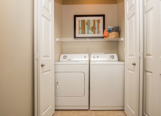 In Home Full Size Washer And Dryer at The Passage Apartments by Picerne, Henderson, Nevada