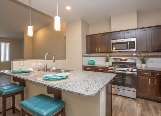Gourmet Kitchen With Islands at The Passage Apartments by Picerne, Henderson, NV