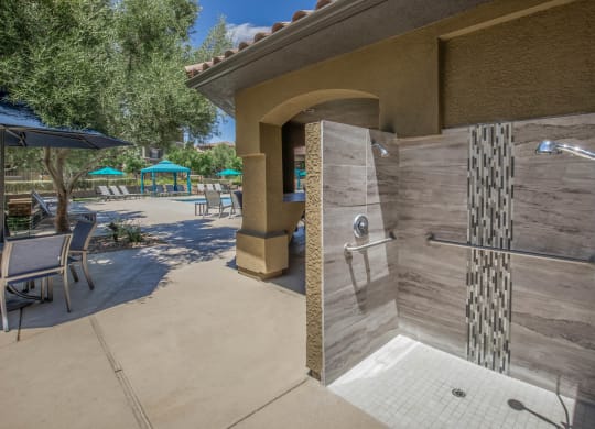 Outdoor Shower at The Pavilions by Picerne, Las Vegas, Nevada
