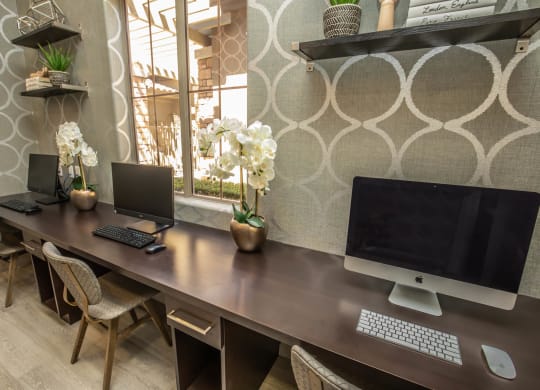 aResident Business Center With Computer And Printer t The Pavilions by Picerne, Las Vegas, 89166