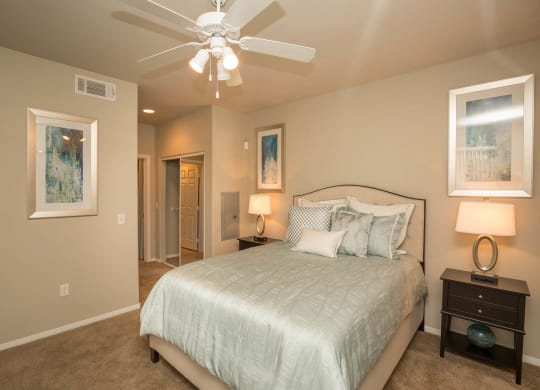 Bedroom With Ceiling Fan at The Pavilions by Picerne, Nevada, 89166