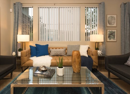 Spacious Living Room With Plank Flooring at The Pavilions by Picerne, Nevada