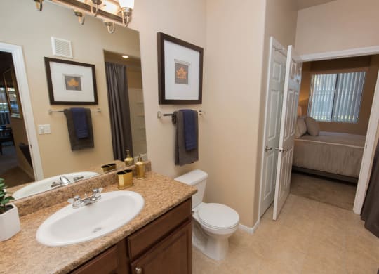 Renovated Bathrooms With Quartz Counters at The Pavilions by Picerne, Las Vegas