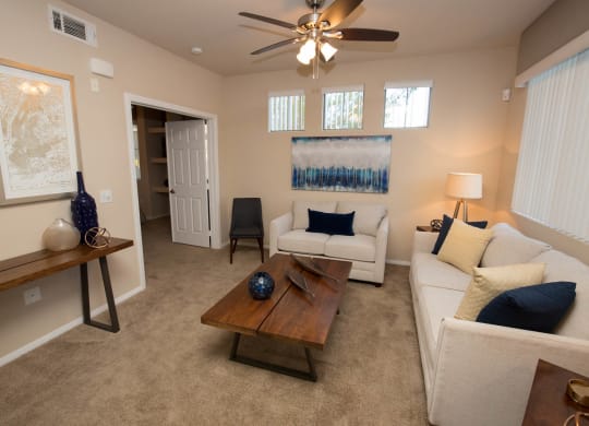 Carpeted Living Area at The Pavilions by Picerne, Nevada