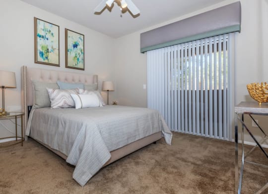 Bedroom with frames at The Summit by Picerne, Henderson, Nevada