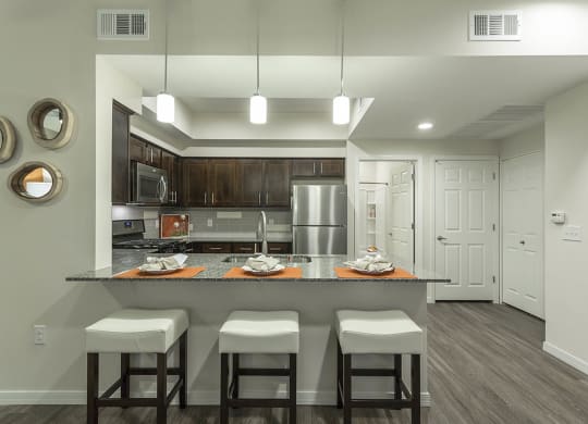 White kitchen interior at The View at Horizon Ridge, Henderson, 89012