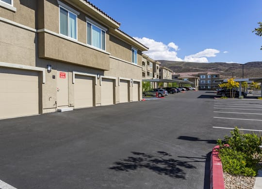 Building exterior garage view at The View at Horizon Ridge, Henderson, NV