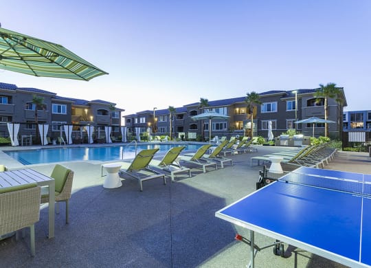 View at evening at The View at Horizon Ridge, Henderson