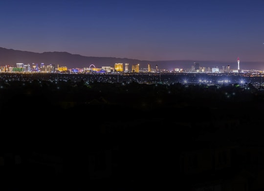 View at night at The View at Horizon Ridge, Nevada