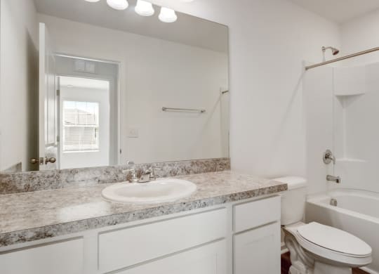 Modern and sleek bathroom at Beacon at Arbours in Ruskin, FL