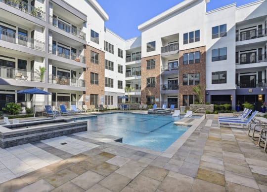 a swimming pool at Allusion at West University, Houston, TX