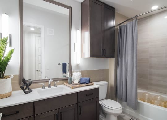 Large Soaking Tub In Bathroom at The Alastair at Aria Village, Sandy Springs, 30328