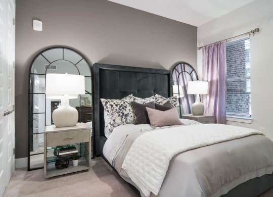 Apartment Master Bedroom at The Alastair at Aria Village, Sandy Springs, GA, 30328
