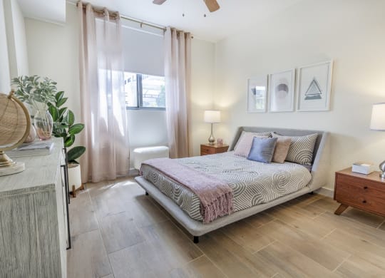 Beautiful Bright Bedroom With Wide Windows at Alameda West, Miami, FL