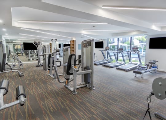 Cardio Machines In Fitness Center at Alameda West, Miami