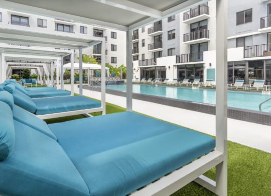 Poolside Lounge Area at Alameda West, Florida, 33144