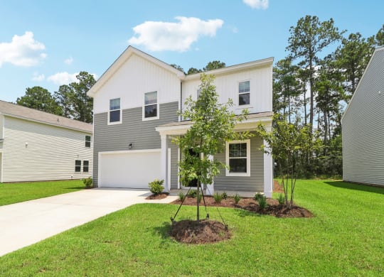 Sycamore side exterior view of a house with lawn at Beacon at Ashley River Landing in Summerville, SC