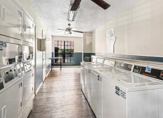 Convenient laundry facilities on-site at Bandera Crossing apartments in San Antonio, TX