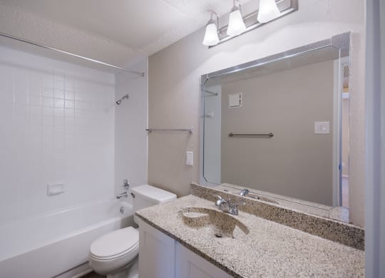 Bathroom at Polaris Apartment Homes in Irving, Texas, TX