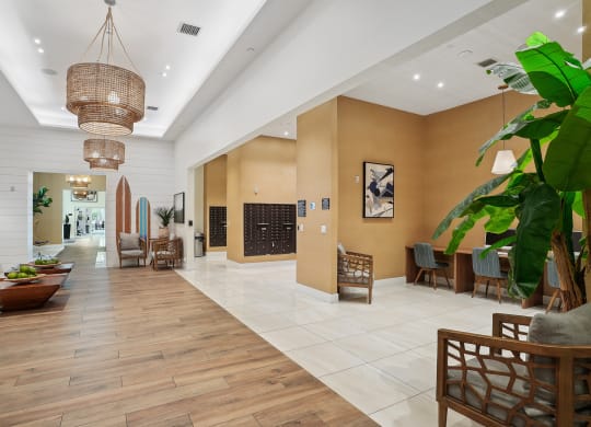 a look at the lobby at the blue lagoon apartments in miami fl