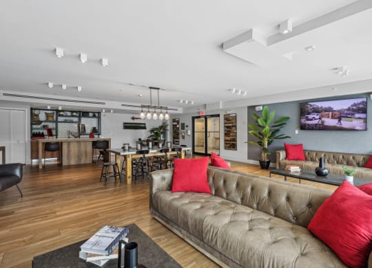 Resident lounge and cyber cafe at Bay Village 1 in Palmetto Bay, FL