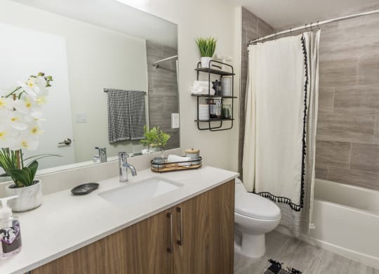 Renovated Bathrooms With Quartz Counters at Bay Village1, Palmetto Bay, FL, 33157