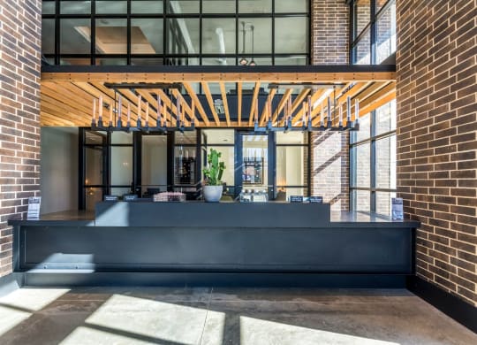Foyer of apartment building clubhouse near Deep Ellum