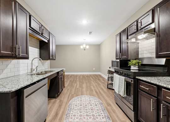 1 Bedroom Unit| Kitchen at Capital Grand in Tallahassee, FL
