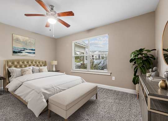 3 Bedroom Unit| Virtually Staged Bedroom at Capital Grand in Tallahassee, FL