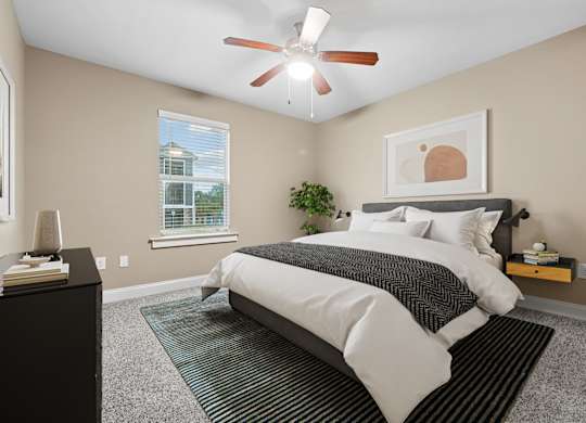 3 Bedroom Unit| Virtually Staged Bedroom at Capital Grand in Tallahassee, FL