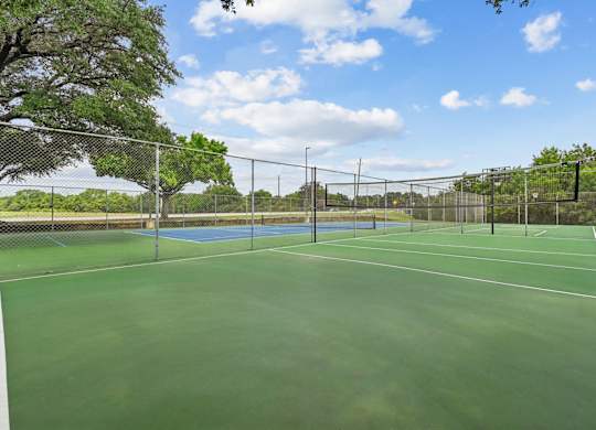 Volleyball court at Chisholm Place in Plano, TX