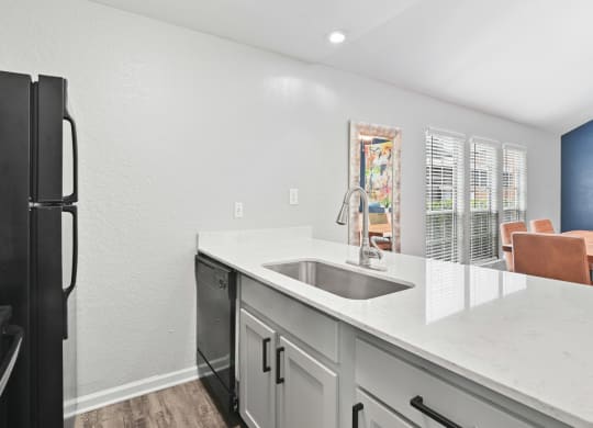 Clubhouse Kitchen Area at Davenport Apartments in Dallas, TX