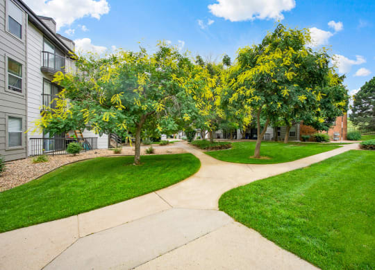 Walkways at Greensview Apartments in Aurora, Colorado, CO