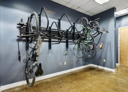 Bike storage room inside the Continental Lofts | Continental Building Lofts from Deep Ellum Lofts in Dallas, TX