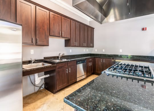 Clubhouse Kitchen at Ultris Courthouse Square Apartment Homes in Stafford, Virginia, VA