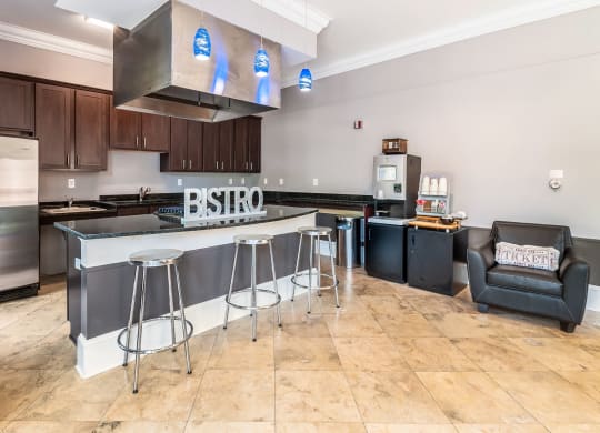Resident Clubhouse Kitchen at Ultris Courthouse Square Apartment Homes in Stafford, Virginia, VA