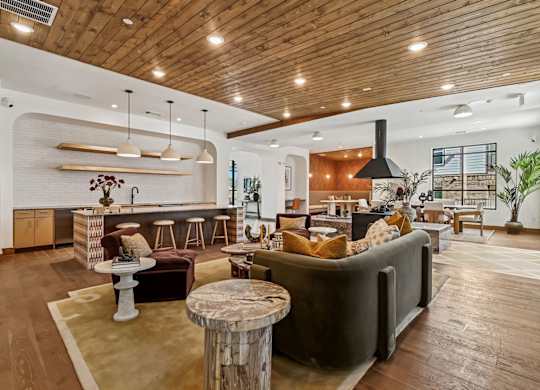 Model Unit living room in Chapel Park Apartments in Waco, TX