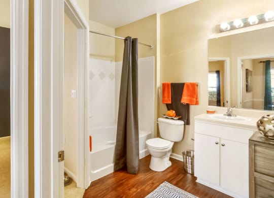 Furnished Bathroom at Courthouse Square Apartments in Stafford, VA