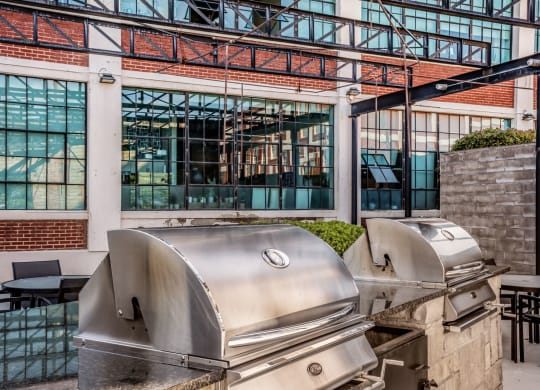 Barbecue Area at Futura Lofts - Deep Ellum Lofts, Dallas, Texas, TX