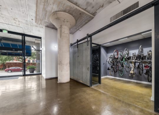 Bike Storage at Continental Lofts - Deep Ellum Lofts, Dallas, Texas, TX