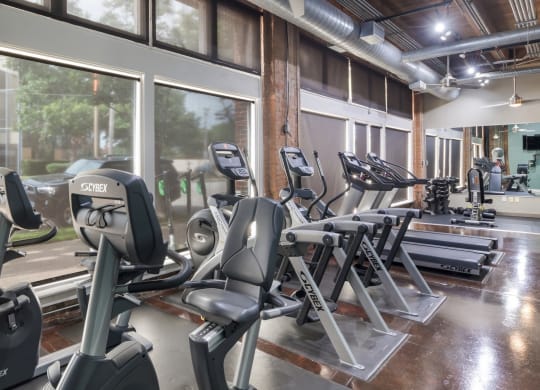 Cardio Equipment at The Murray Lofts Fitness Center - Deep Ellum Lofts, Dallas, Texas, TX