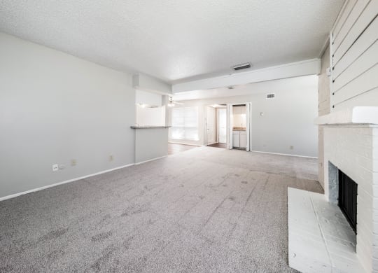Doral: Living Room with Fireplace, at Westdale Hills, TX