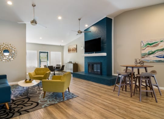 lobby of leasing office at Dunwoody Pointe in Sandy Springs, GA